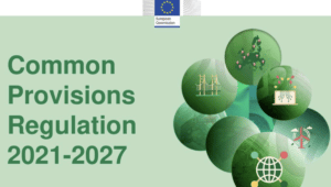 A screenshot of the presentation on Common Provisions Regulation 2021 - 2027